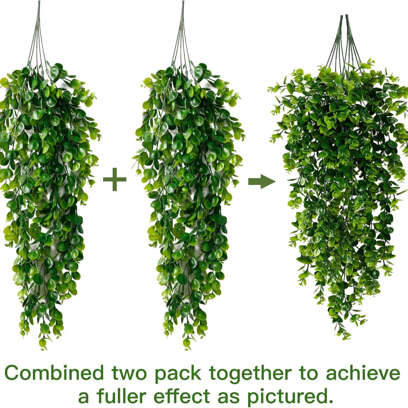 Artificial Fern Vines | Set of 5 Stems | 45 Inches | Wedding & DIY Decor