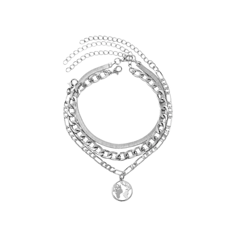 Set of Double Anklets in Modern Duchesse Style