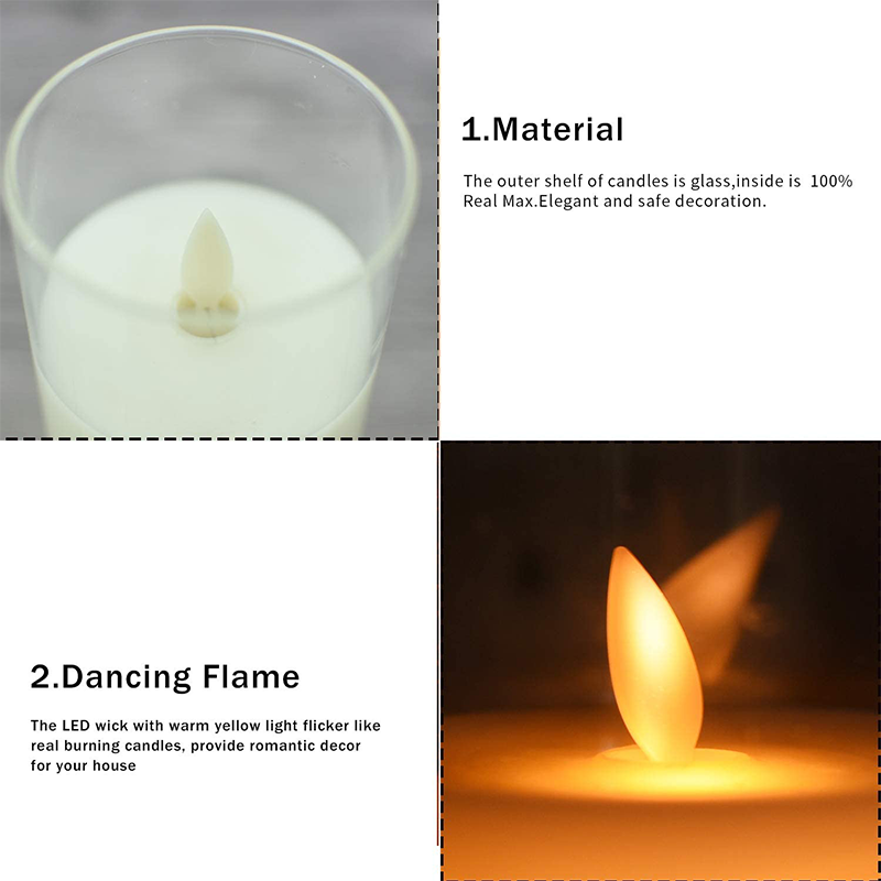 Safe Cozy Atmosphere with Realistic Flameless Candle Light
