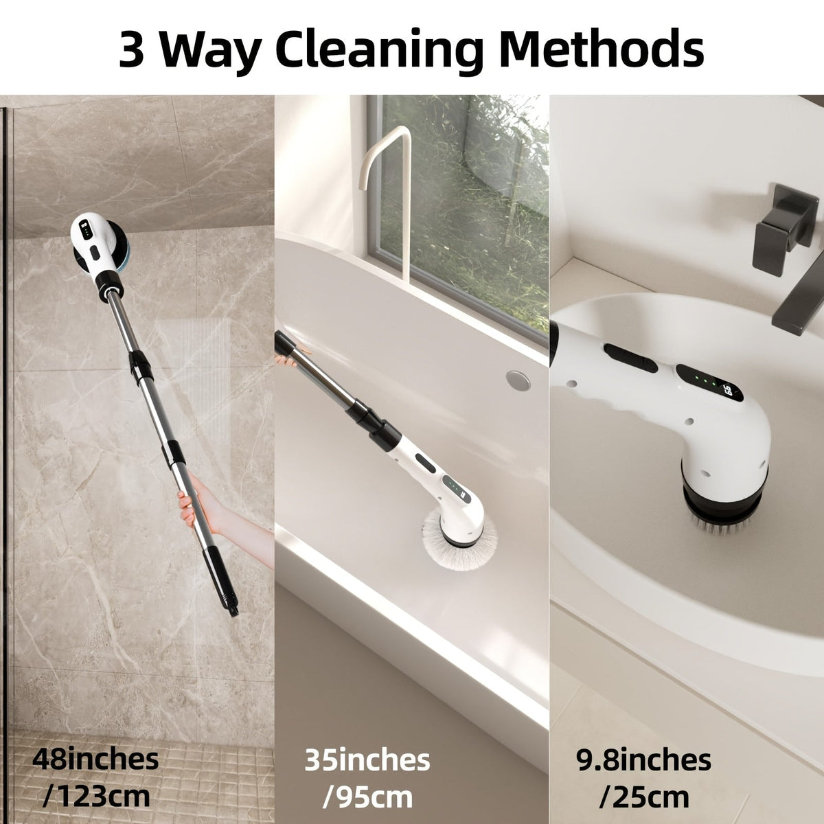 CleanSweep Pro - Versatile 9-in-1 Electric Cleaning Brush Set