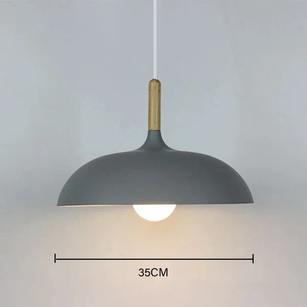 Scandinavian Oak Ceiling Light Fixture - Modern Scandi Design