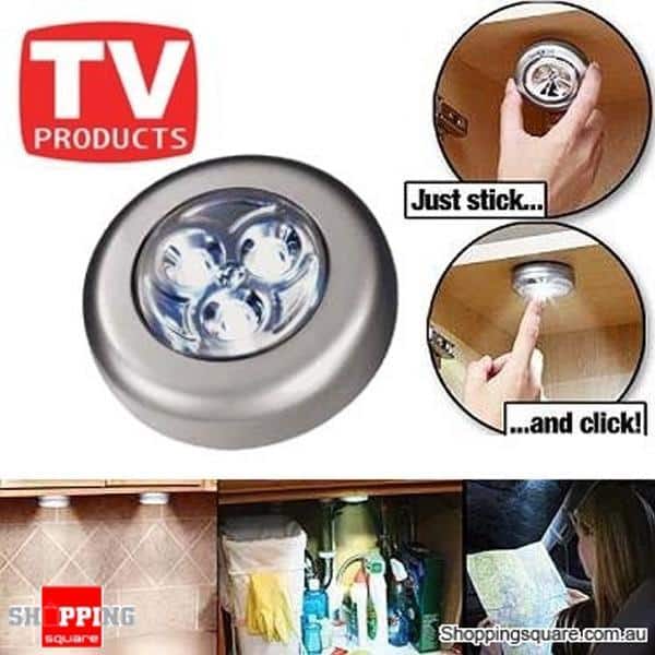 Set of 3 Wireless Clickable LED Light Fixtures