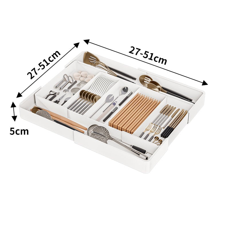 Versatile Kitchen Utensil Organizer with Adjustable Compartments