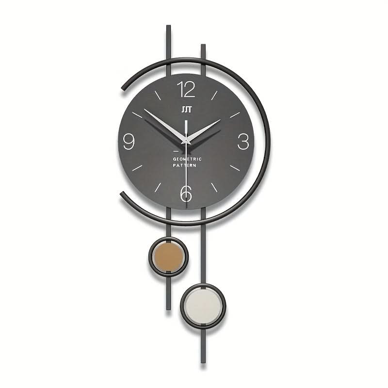 Scandinavian Minimalist Wall Clock with Quiet Iron Frame Design