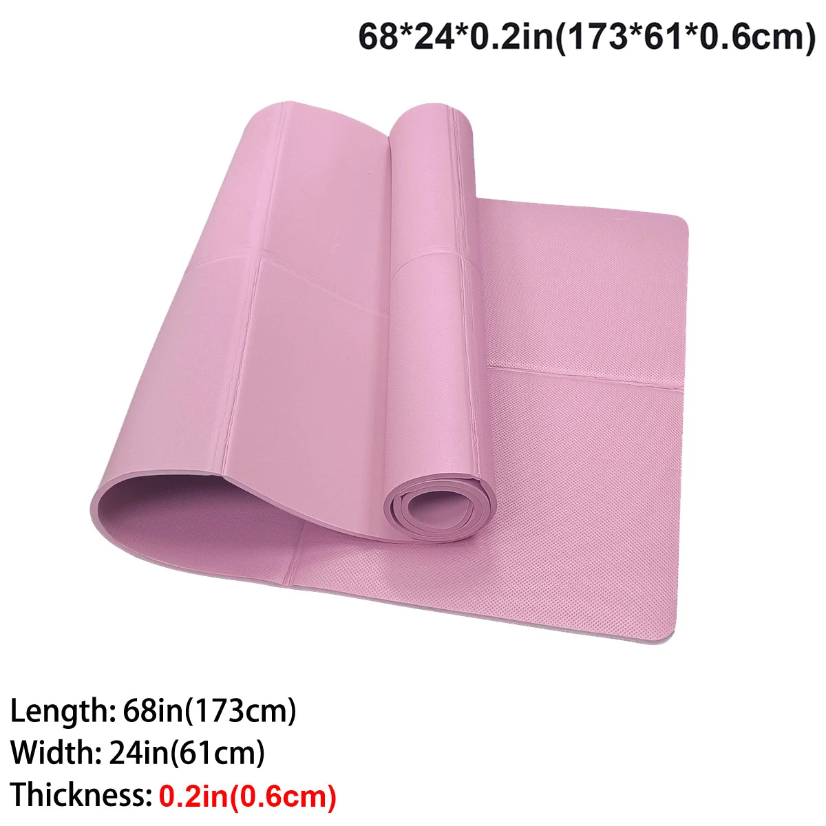 Foldable Yoga Mat | EVA Material | 3–6 mm Thickness | Lightweight & Non-Slip | 173x60 cm