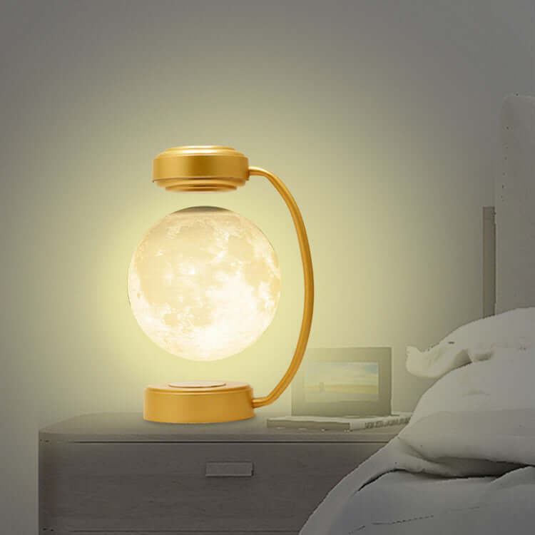 Wireless Magnetic Levitating 3D LED Moon Lamp – Rotating Floating Light for Home, Office, School