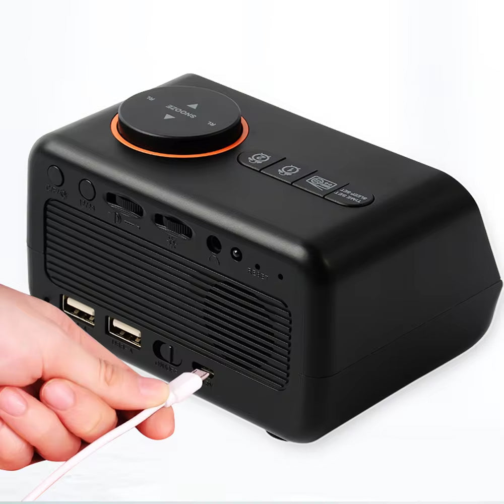 Dual Alarm Clock Radio Featuring USB Charging and Calendar Display