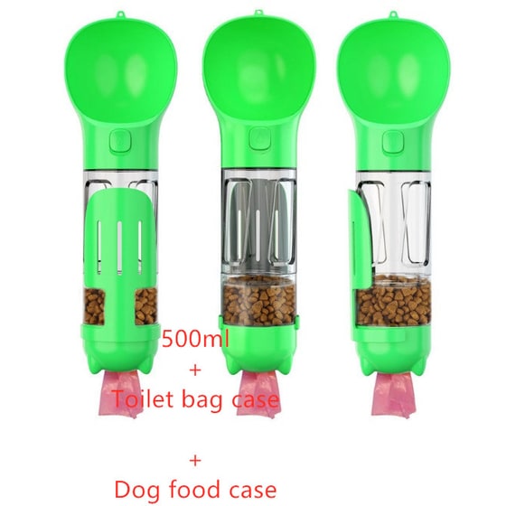 All-in-One Pet Hydration Bottle with Bowl & Waste Bag Holder