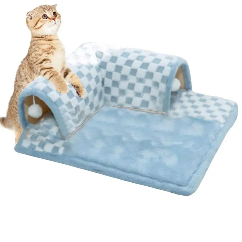 Dual Comfort Play & Rest Tunnel Bed for Cats and Dogs
