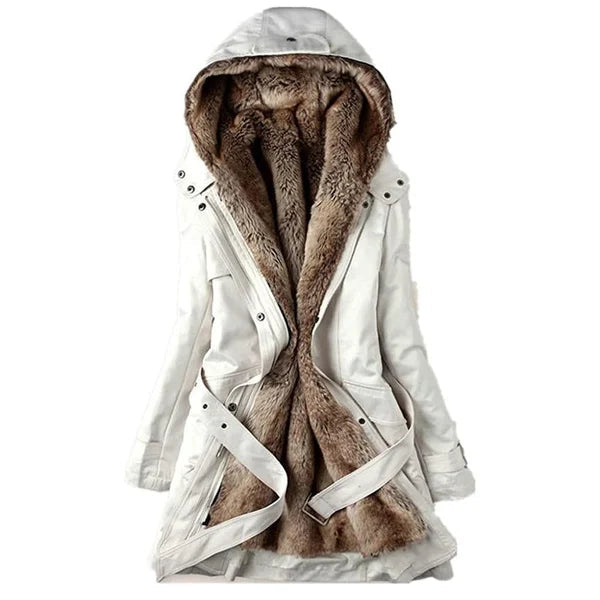 Imitation Leather Winter Coat for Warmth and Comfort