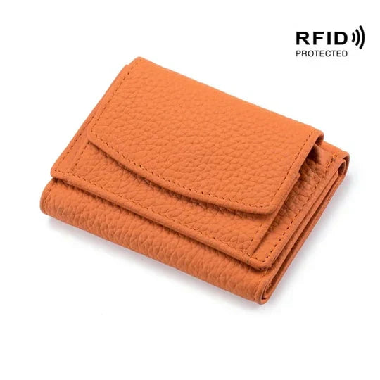 Compact RFID-Blocking Wallet | Ample Card Slots + Zipper Coin Pocket | Hidden Compartment | 14 Stylish Colors
