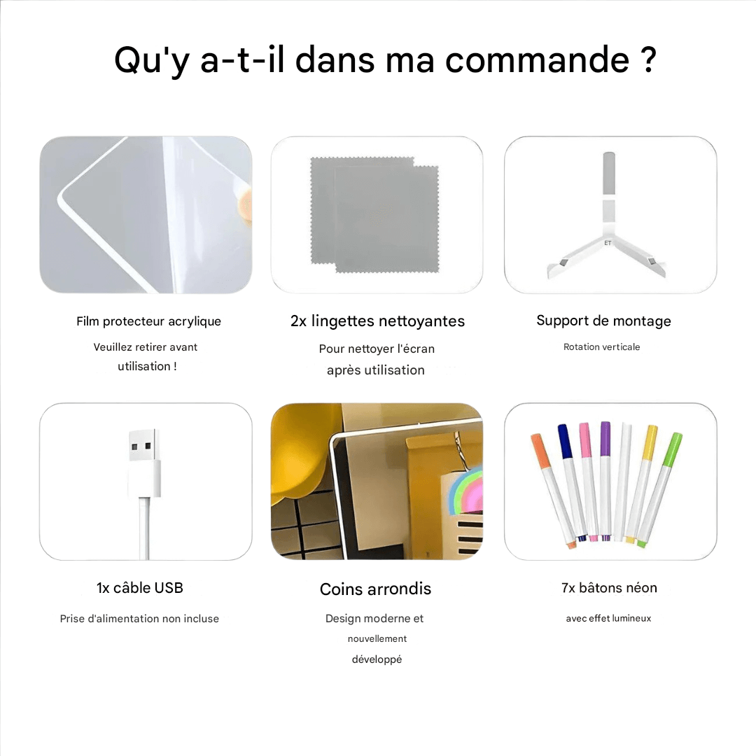 LED Drawing Board for Kids – Reusable Writing Pad with Light Pen