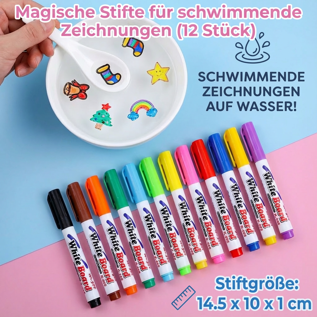 Floating Drawing Markers Set (12 Pieces)