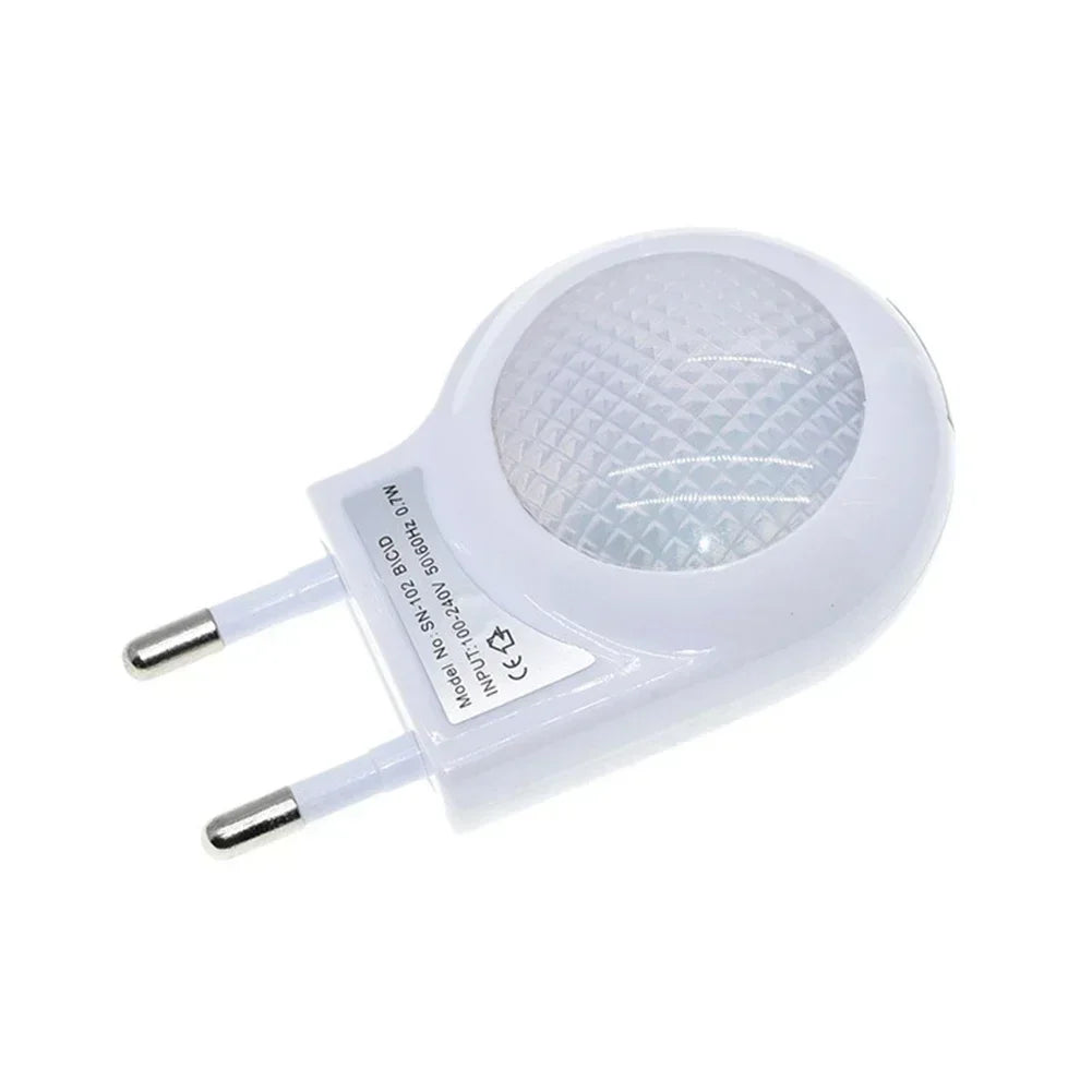 Mini Night Light with Light Sensor & EU Plug – Automatic LED Wall Lamp for Nursery & Bedroom, Soft Warm Light