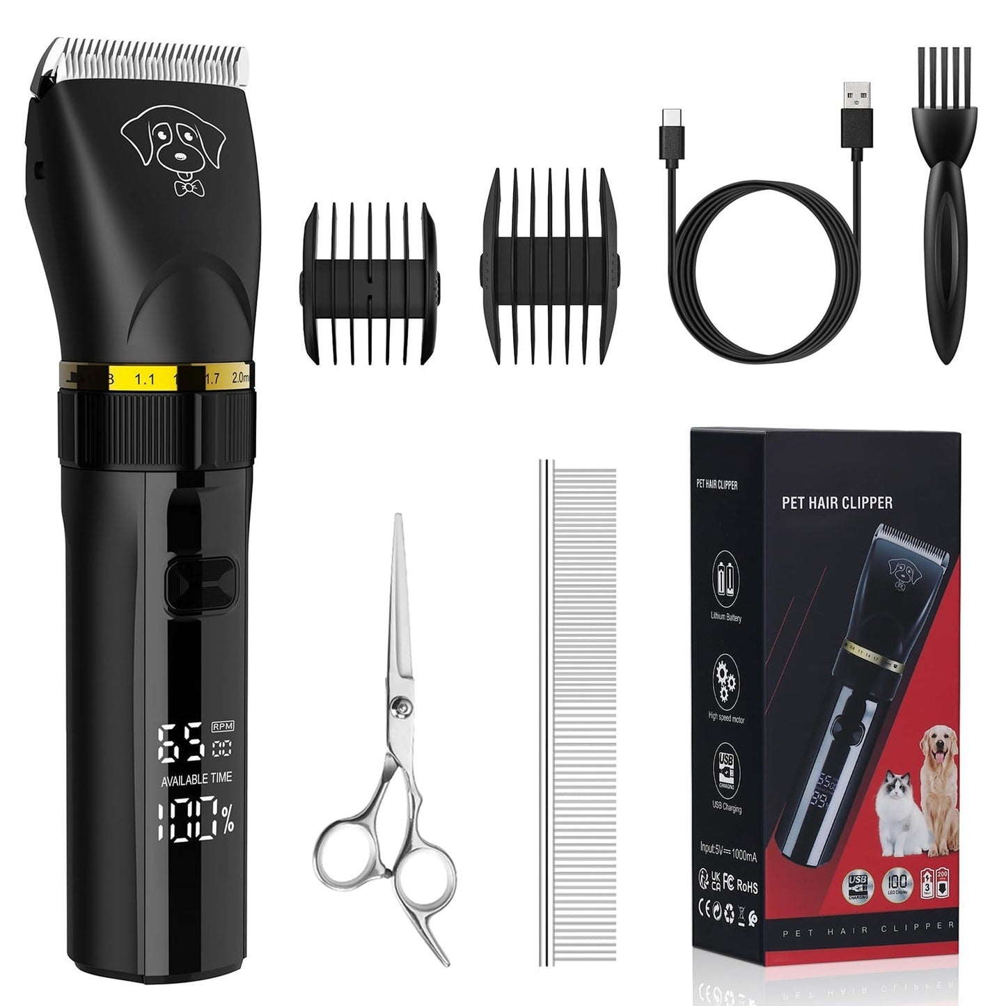 Cordless Dog Grooming Clippers – Quiet Home Use Version