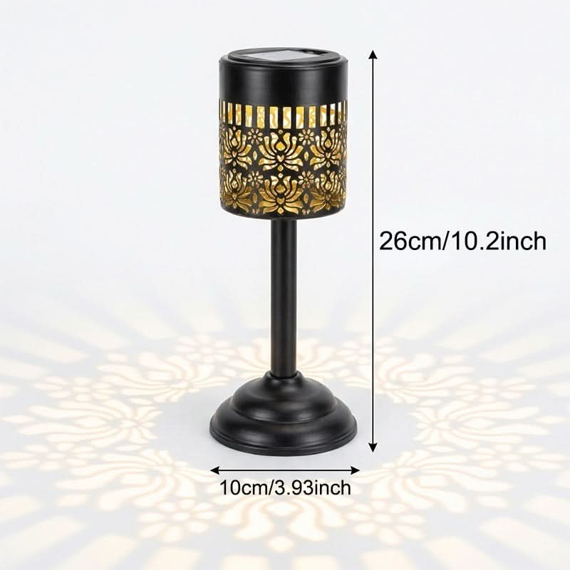 Metal Solar Table Lamp for Cozy Evening Lighting
