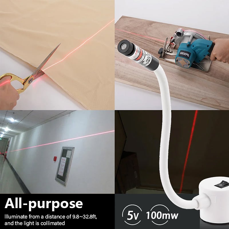 Precision Laser Guide for Seamstresses | Flexible USB Laser Line