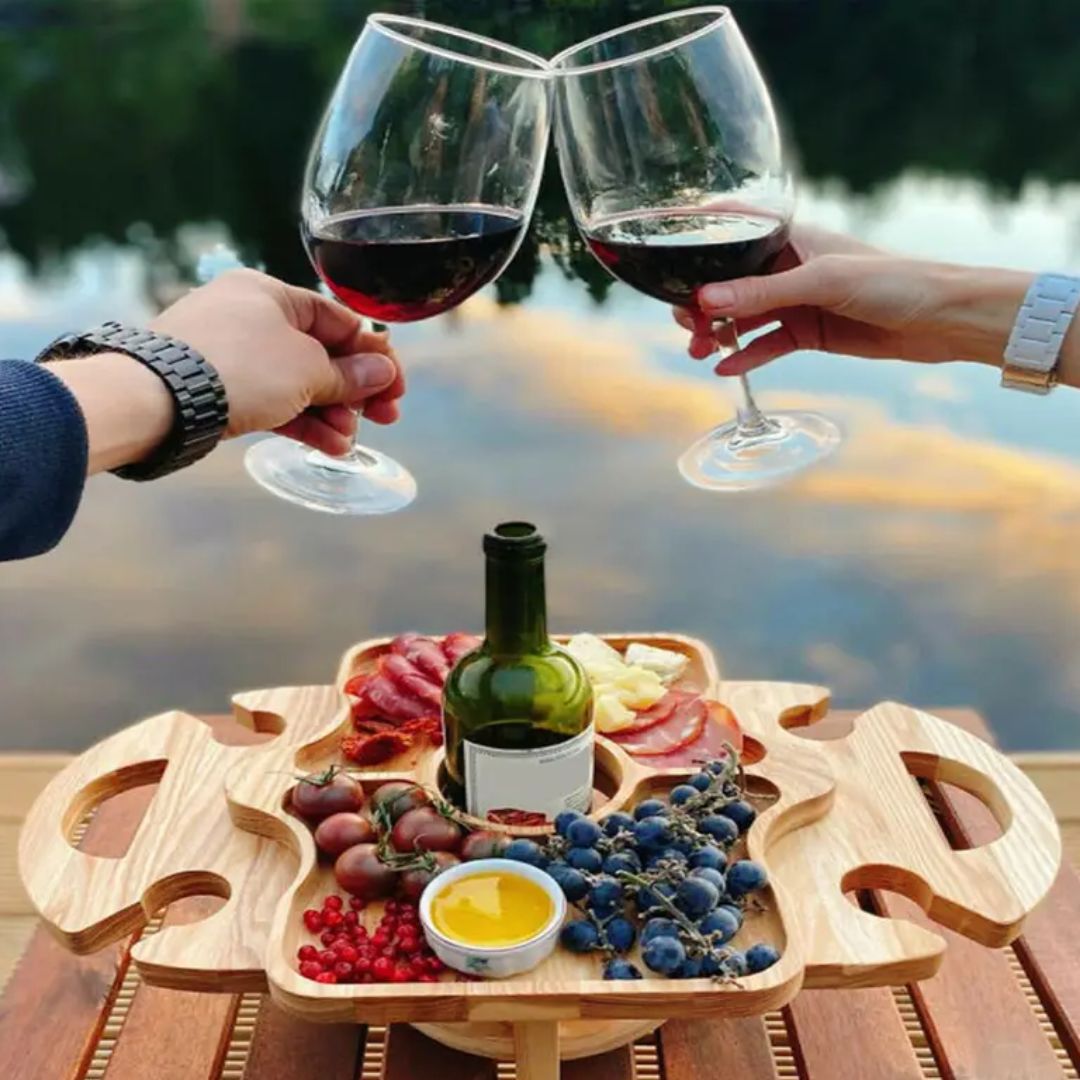 Keep Wine and Snacks Handy for Outdoor Relaxation