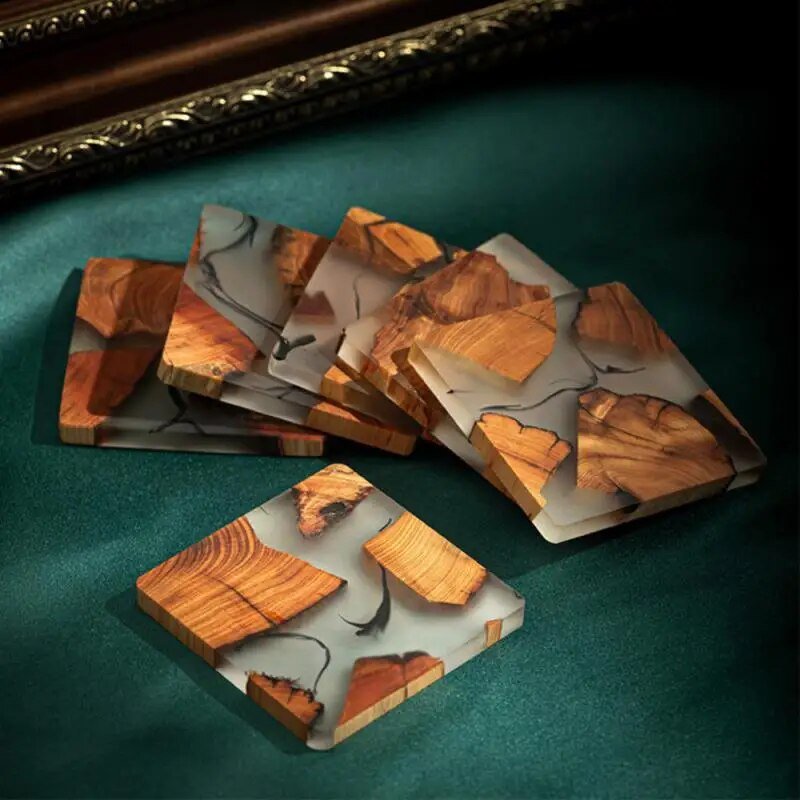 Smoky Elegance Coaster Set – Perfect for Any Beverage