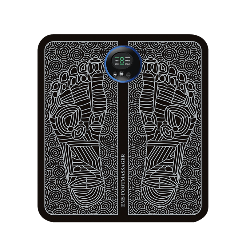 Portable Electric Foot Relief Mat with Custom Control and LED Display