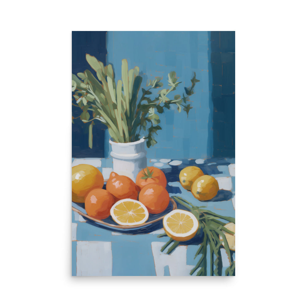 Elegant Fruit Arrangement Print on Premium Paper