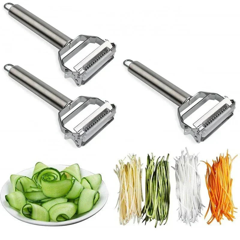 Double Vegetable Peeler with Julienne Feature - Stainless Steel