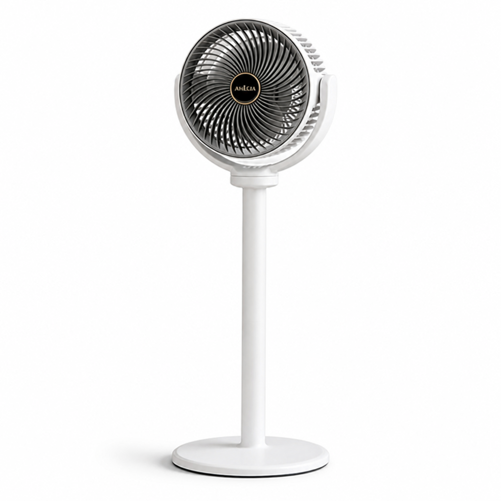 Versatile Height-Adjustable Floor Fan with USB-C Charging