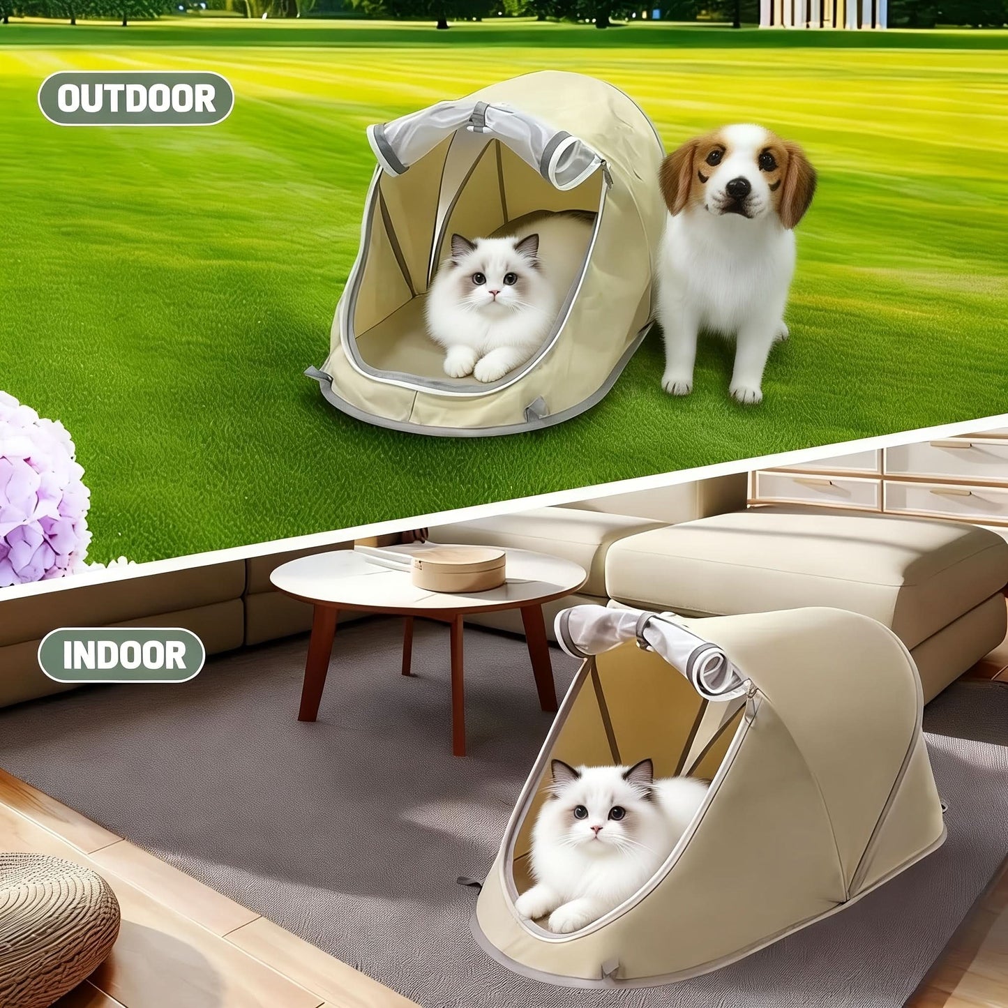 Foldable Pet Tent for Outdoor Use