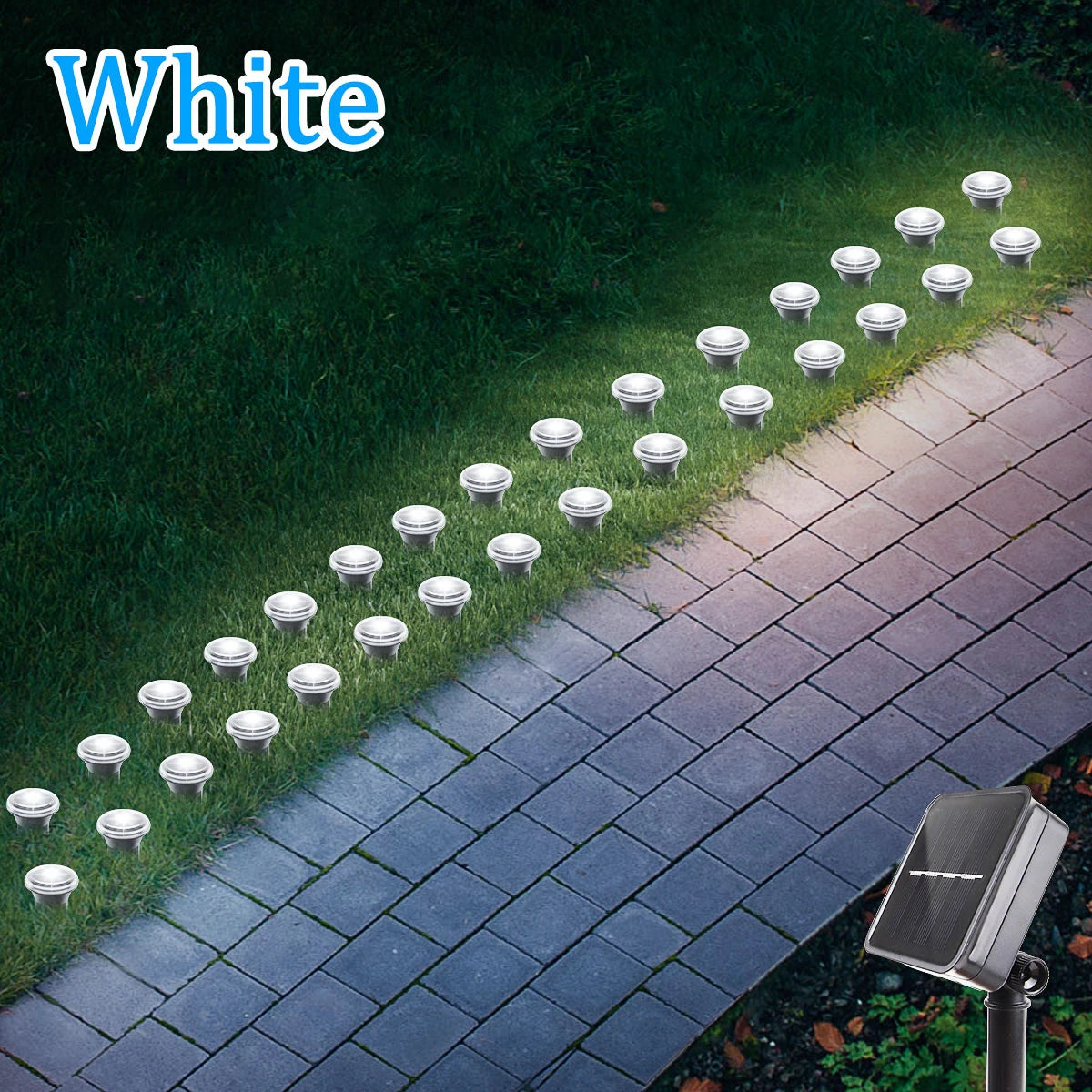 Solar LED Garden Path Lights | 15/30 LEDs | 8 Modes | IP65 Waterproof