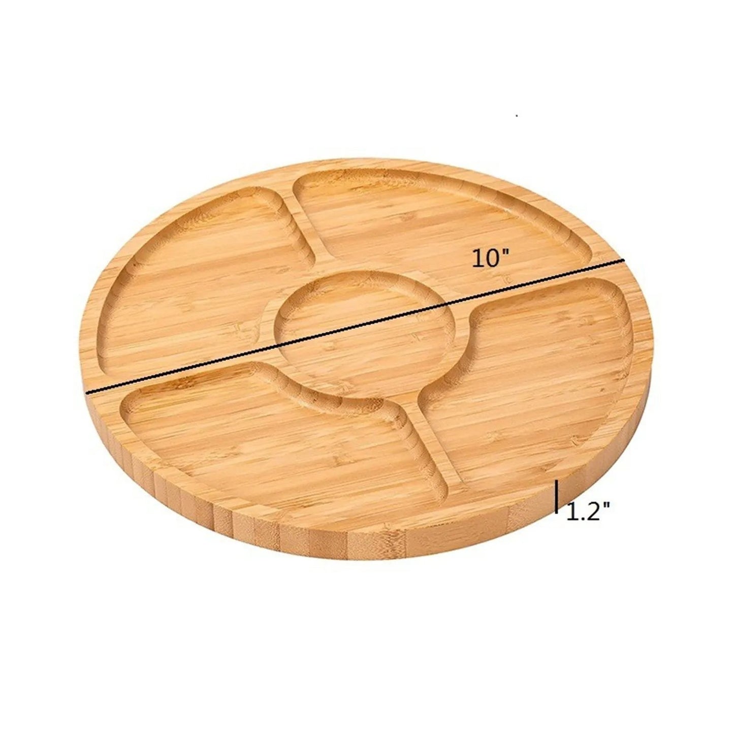 Stylish Bamboo Design for Organized and Separated Snack Storage