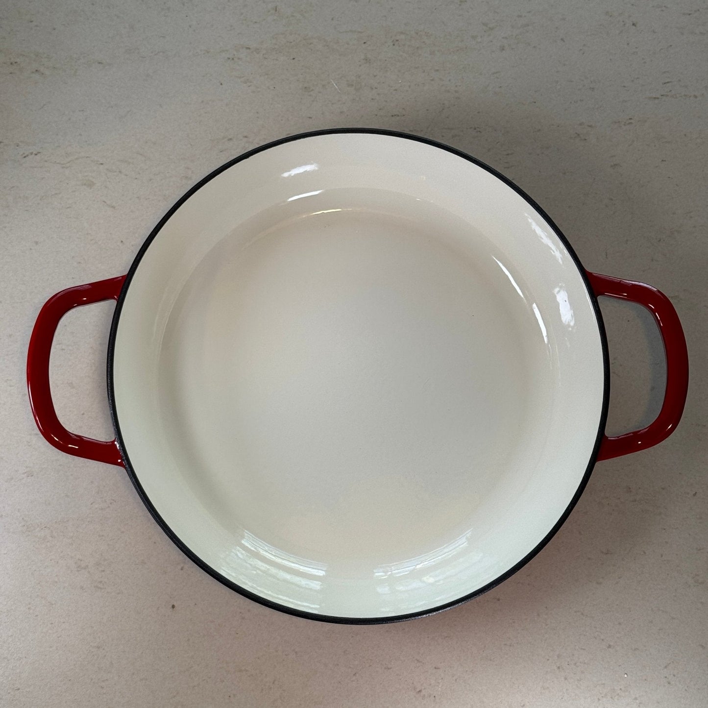 Cherry Red Enameled Dutch Oven in Cast Iron