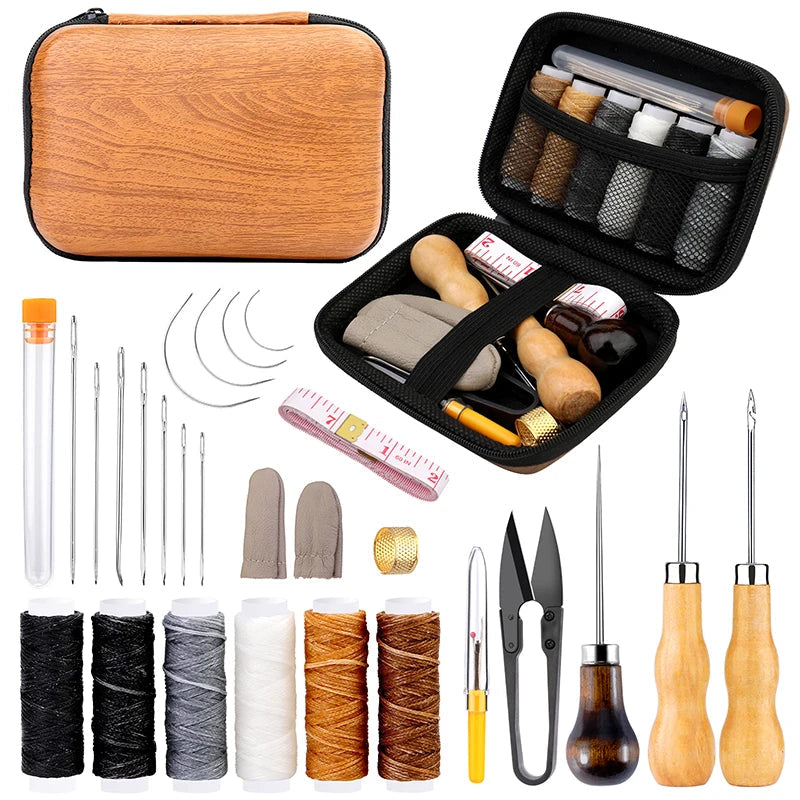 Leather Tool Kit - 92 or 27 Pieces - Includes Waxed Threads & Professional Accessories
