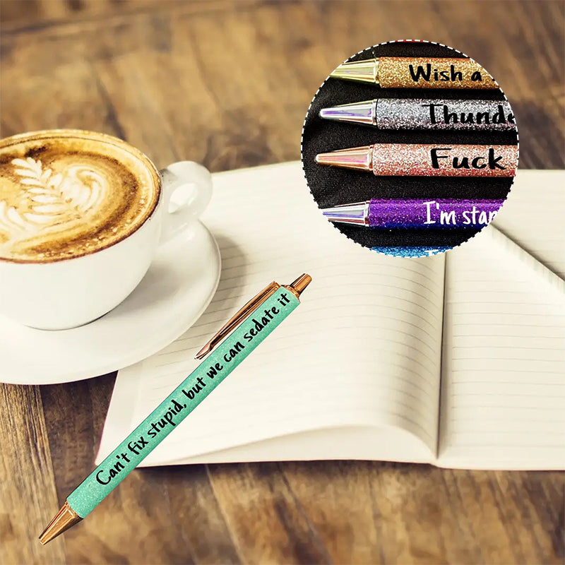 Charming 9-Piece Sparkle Ballpoint Pen Set