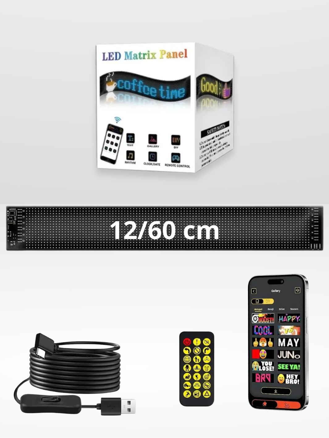 Adjustable LED Car Panel with Customization Options