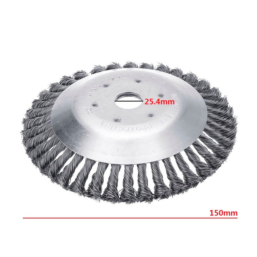 Steel Wire Brush for Trimmer – Durable Weed Removal Tool for Garden Paths