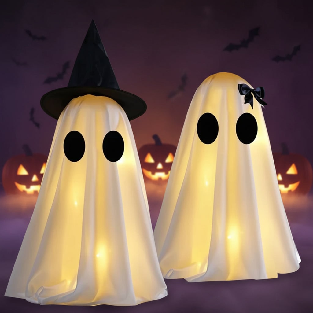 Enchanting Ghostly Luminaries for Festive Tabletop Decor