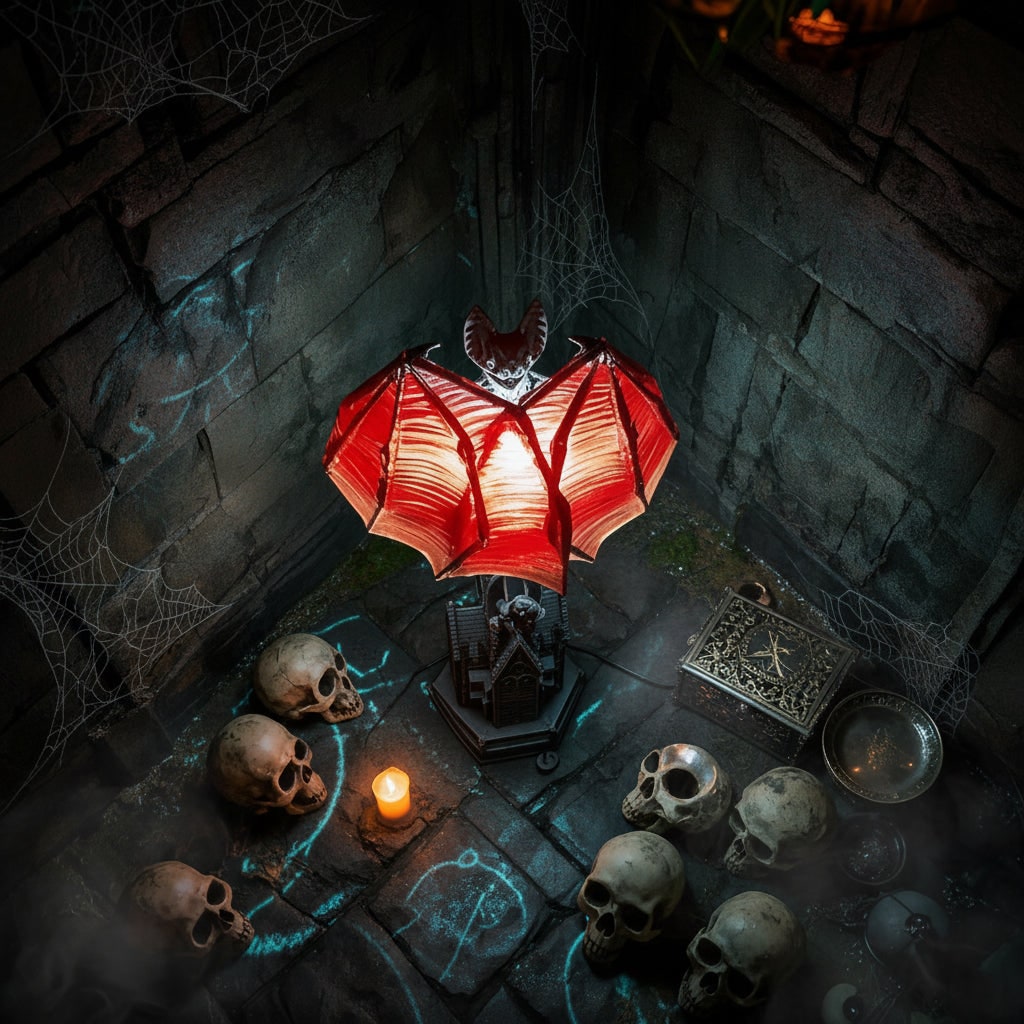 Enchanting Gothic Bat LED Table Lamp for Spooky Decor
