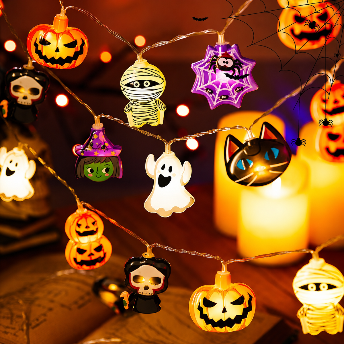 Charming LED String Lights for Outdoor Halloween Decor