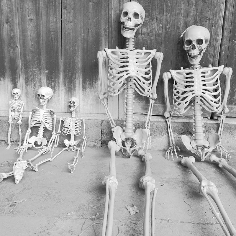 Giant Posable Skeleton Decoration for Halloween – 12 Feet Tall
