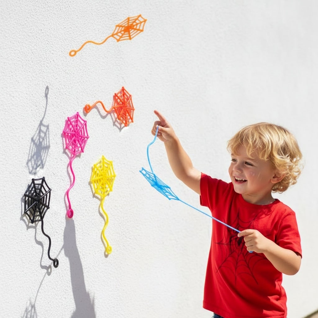 Spooky Stretchy Webs for Halloween Fun - Indoor Decor Set