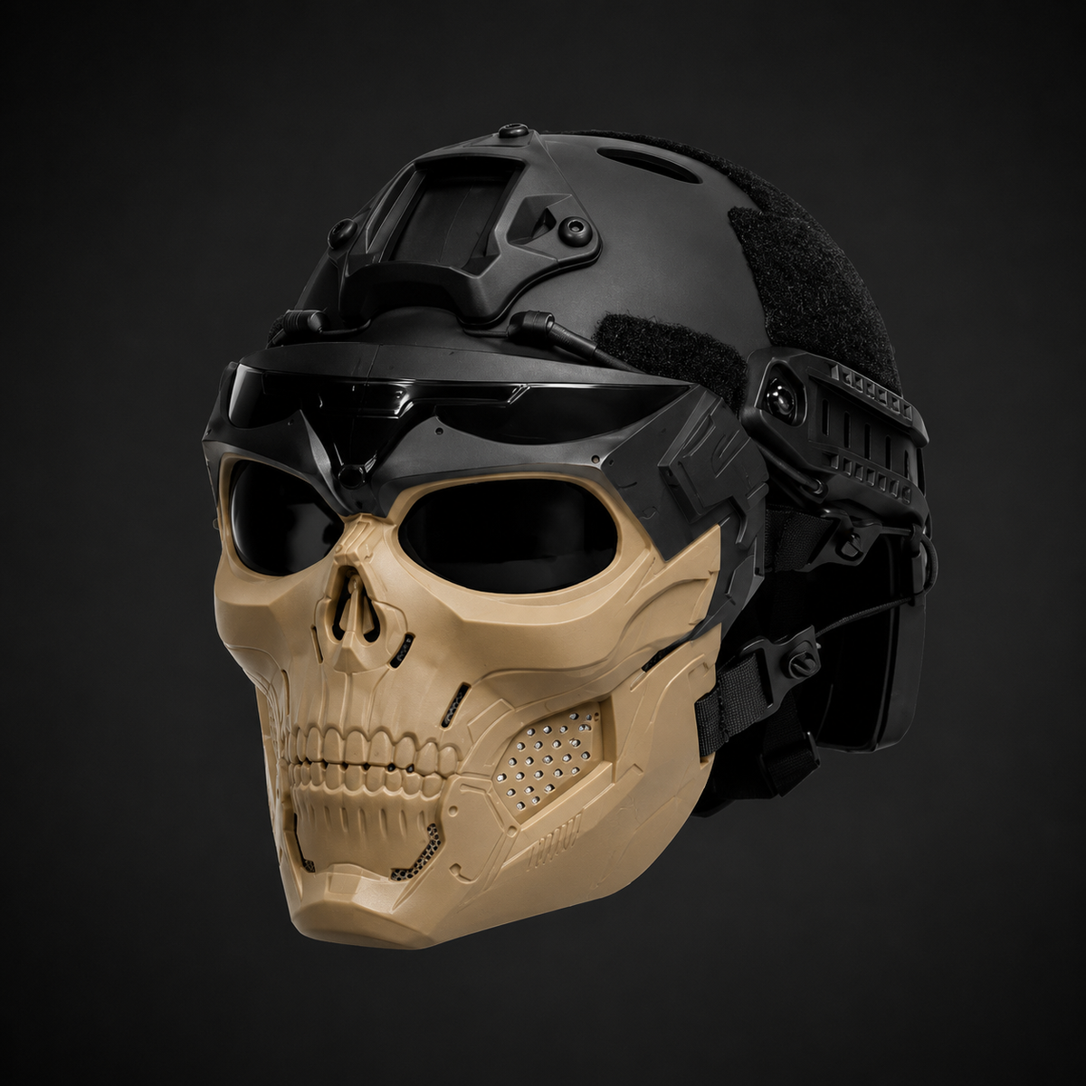 Intimidating Skull Face Mask with Goggles for Ultimate Cosplay