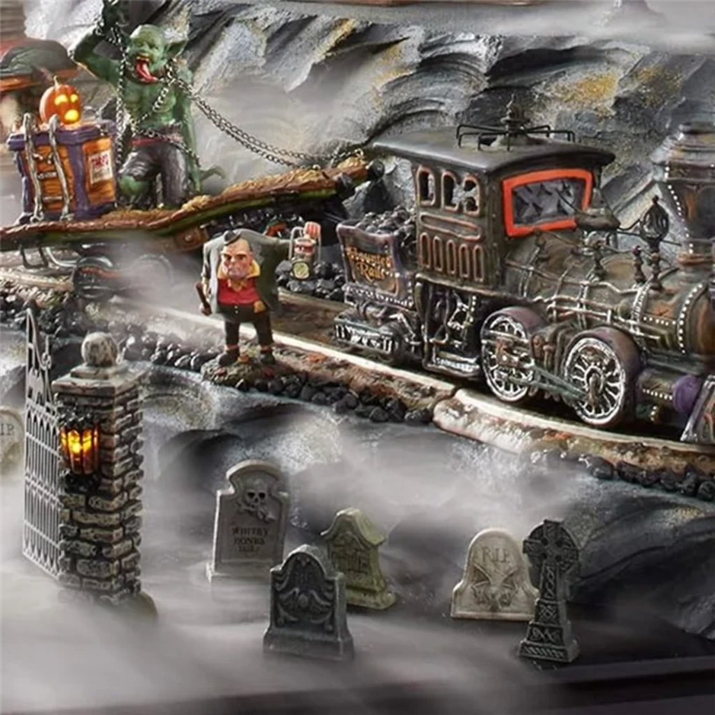 Gothic Graveyard Miniature Tombstone Set for Spooky Decor