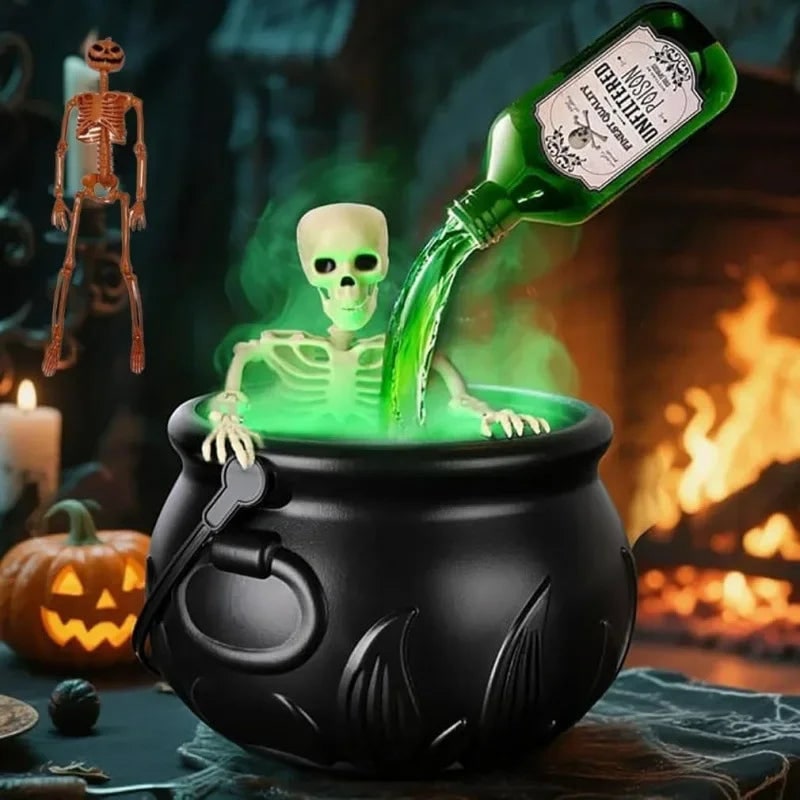 Spooky Cauldron Fog Maker with Enchanting LED Lights