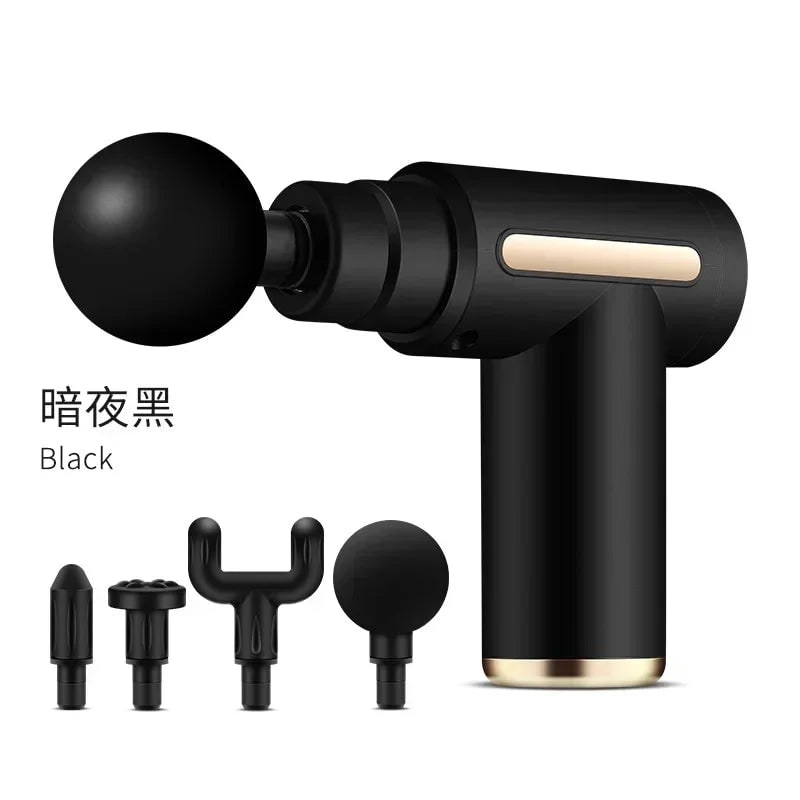 Compact Smart Massage Device with Four Custom Heads