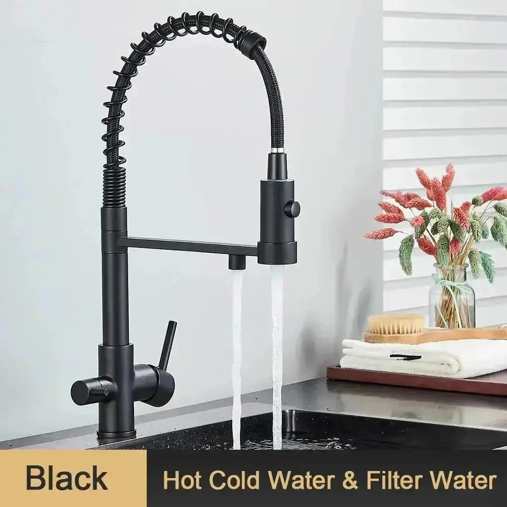 3-Function Kitchen Faucet with Pull-Down Sprayer
