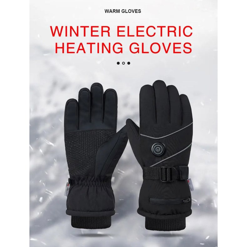 Rechargeable Winter Gloves with Touchscreen Features & 3 Heat Settings