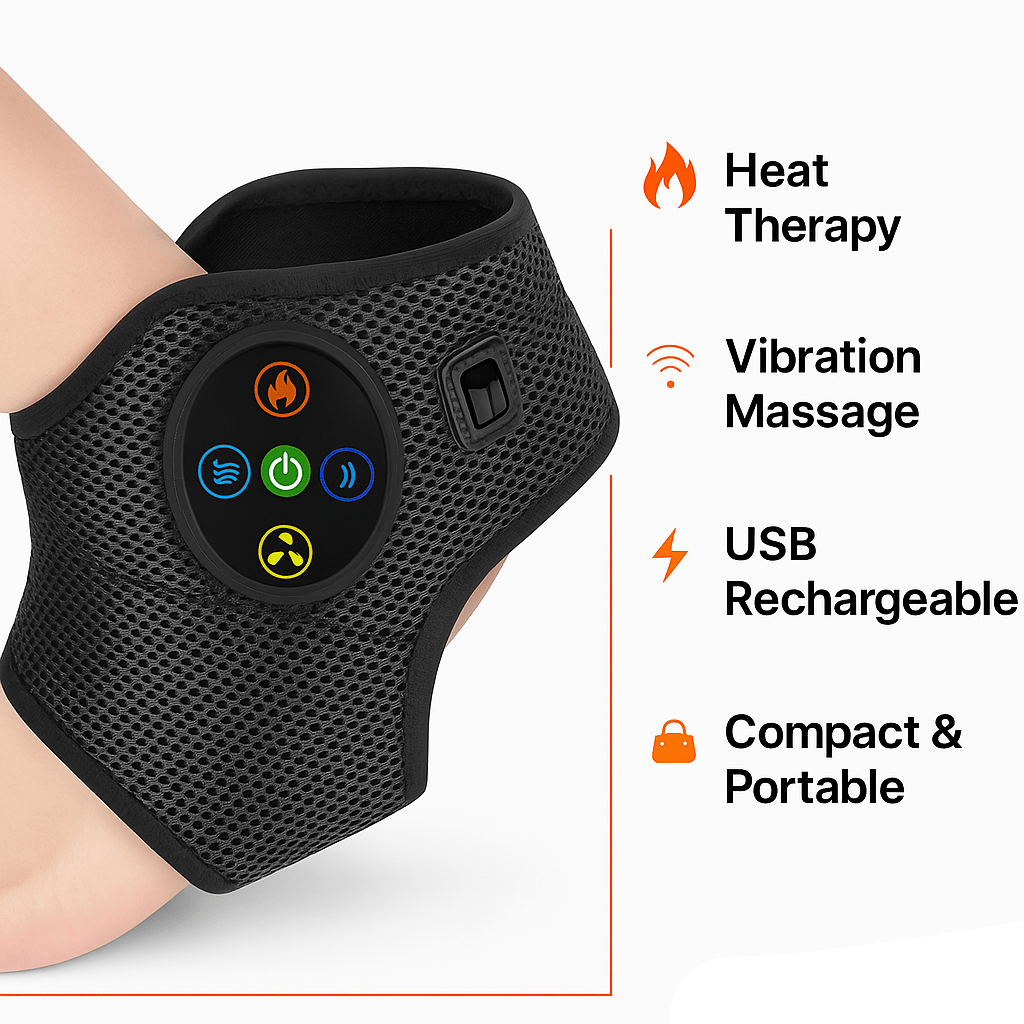 Soothing Ankle Relief Massager with Heat and Vibration