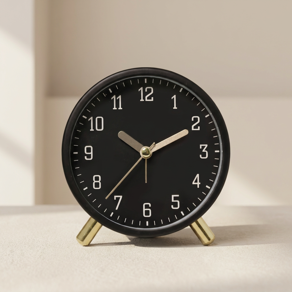 Modern Silent Table Clock with Elegant Minimalist Style