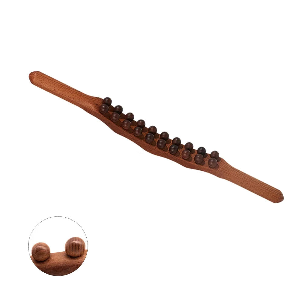 Natural Wood Gua Sha Massage Stick – 60 cm Tool for Deep Relaxation