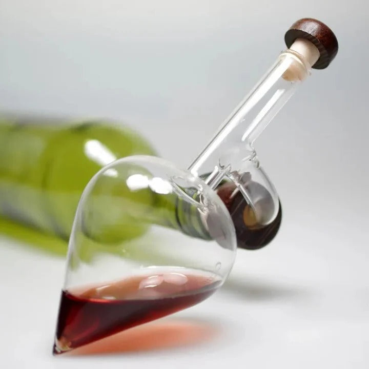 Wine Decanter with Glass Aerator for Enhanced Flavor